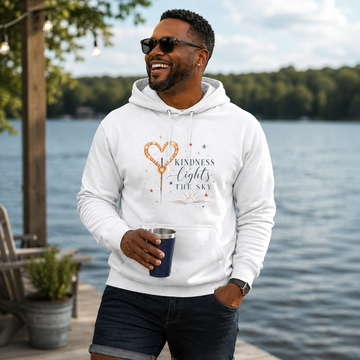 Kindness Lights The Sky Mid-Heavyweight Hoodie