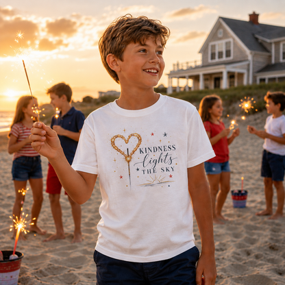 Kindness Lights The Sky Kids Tee