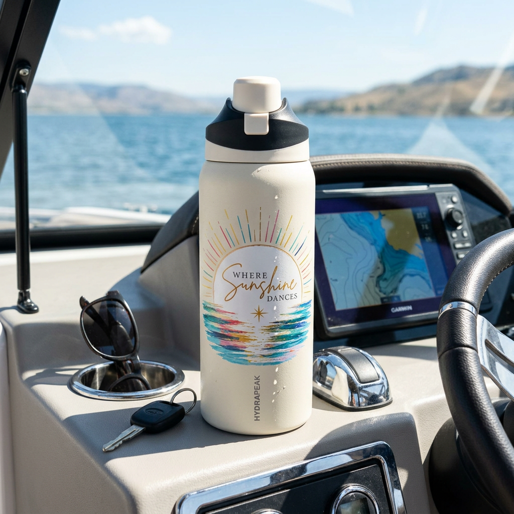 Where Sunshine Dances 32 oz Water Bottle