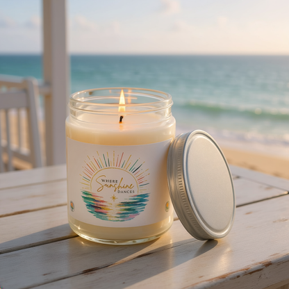 Where Sunshine Dances Scented Soy 9 oz Candle