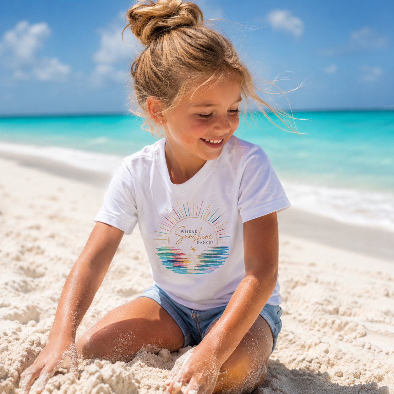 Where Sunshine Dances Kids Tee