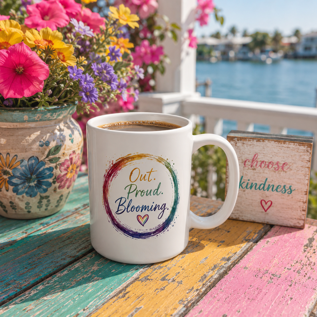 Out. Proud. Blooming. 15oz Mug