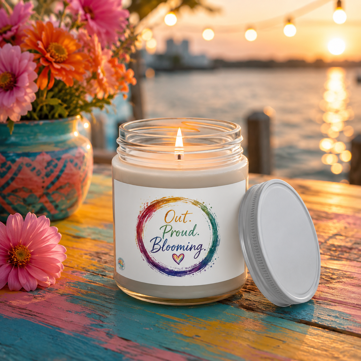 Out. Proud. Blooming. Scented Soy 9 oz Candle
