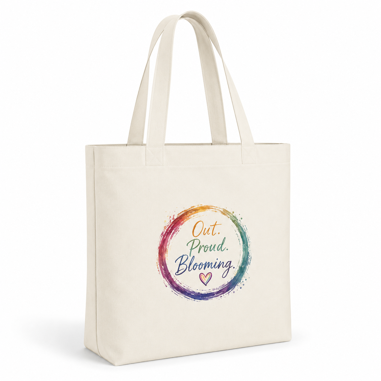 Out. Proud. Blooming. Canvas Tote Bag