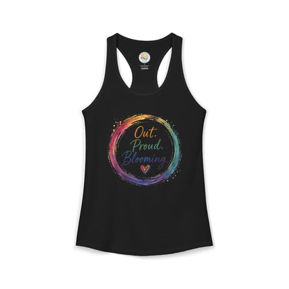 Out. Proud. Blooming. Women's Tank
