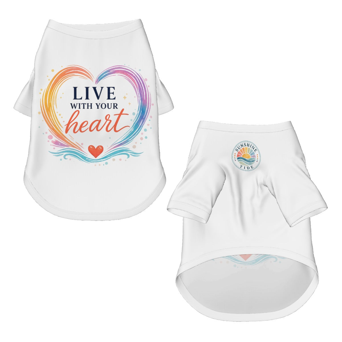 Live With Your Heart Dog Tee