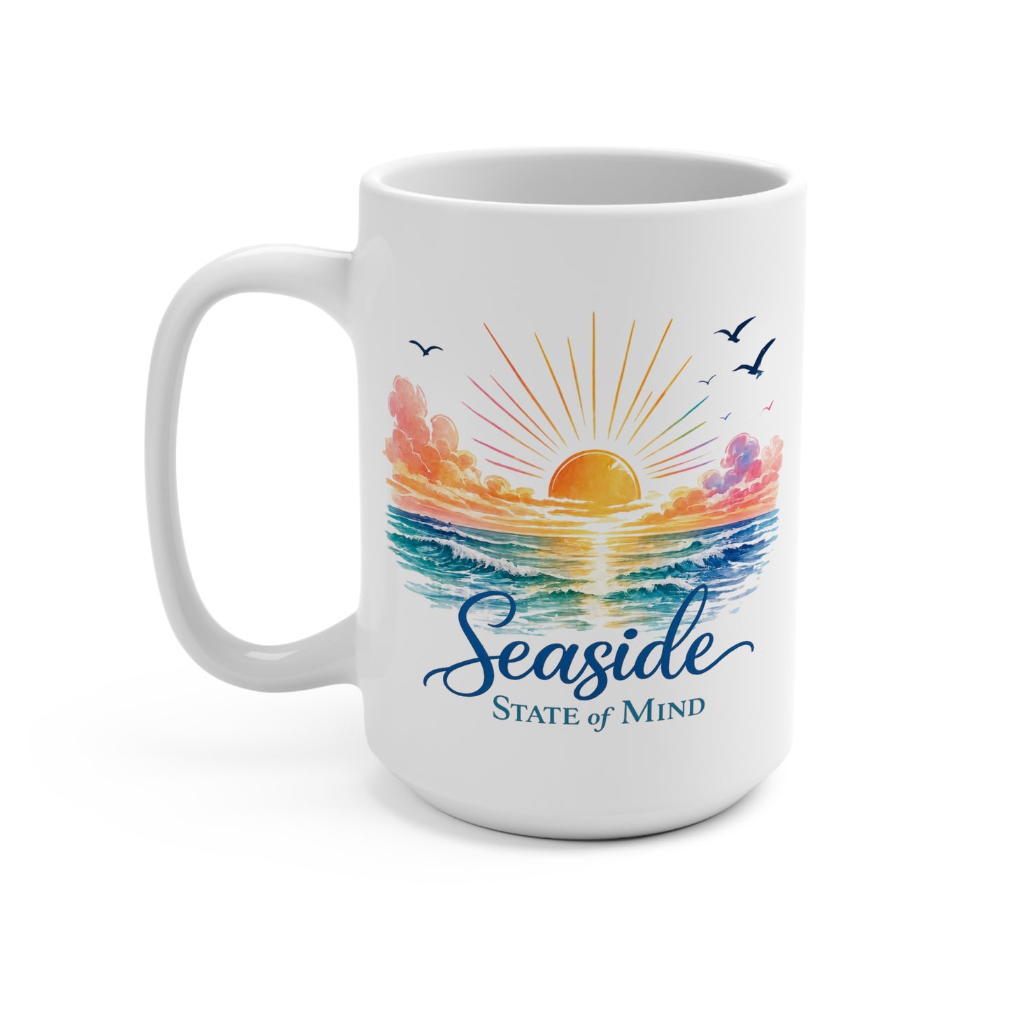 Seaside State Of Mind 15 oz Mug