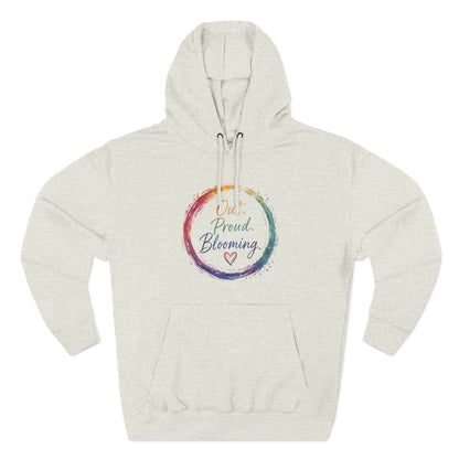 Out. Proud. Blooming. Mid-Heavyweight Hoodie