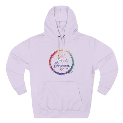 Out. Proud. Blooming. Mid-Heavyweight Hoodie