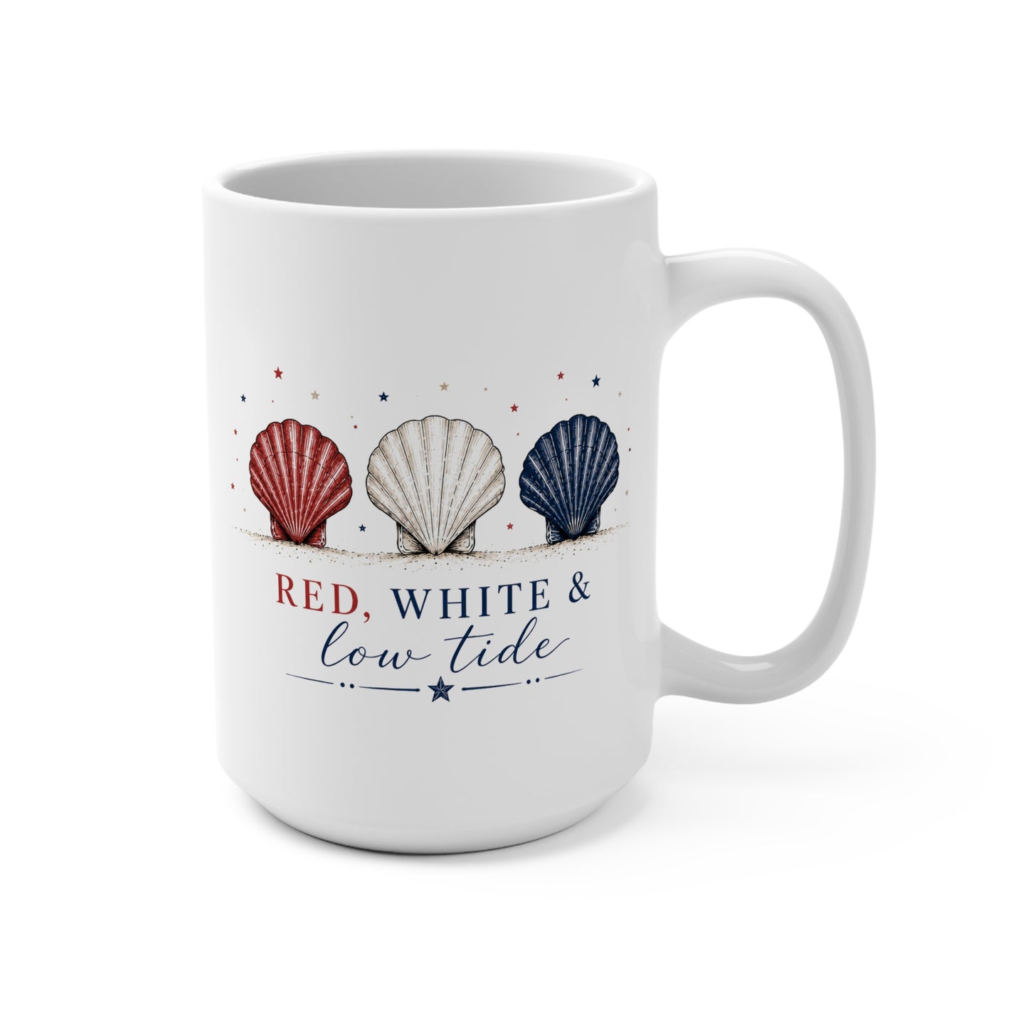 Red, White & Low Tide 15 oz Mug
