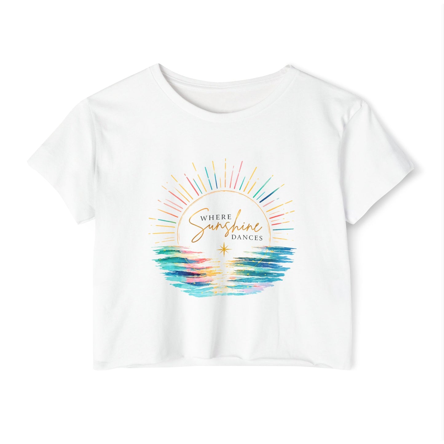 Where Sunshine Dances Crop Top