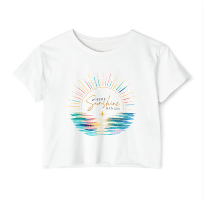 Where Sunshine Dances Crop Top
