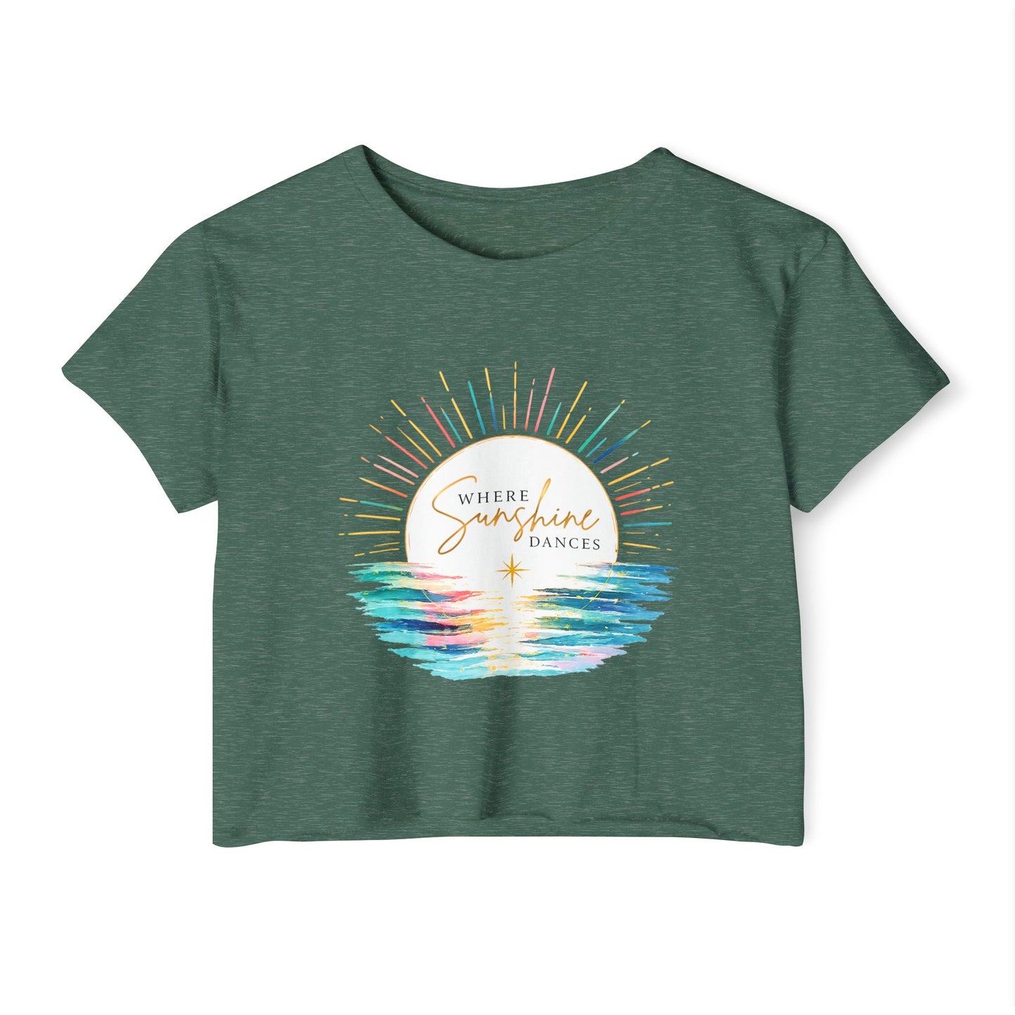 Where Sunshine Dances Crop Top