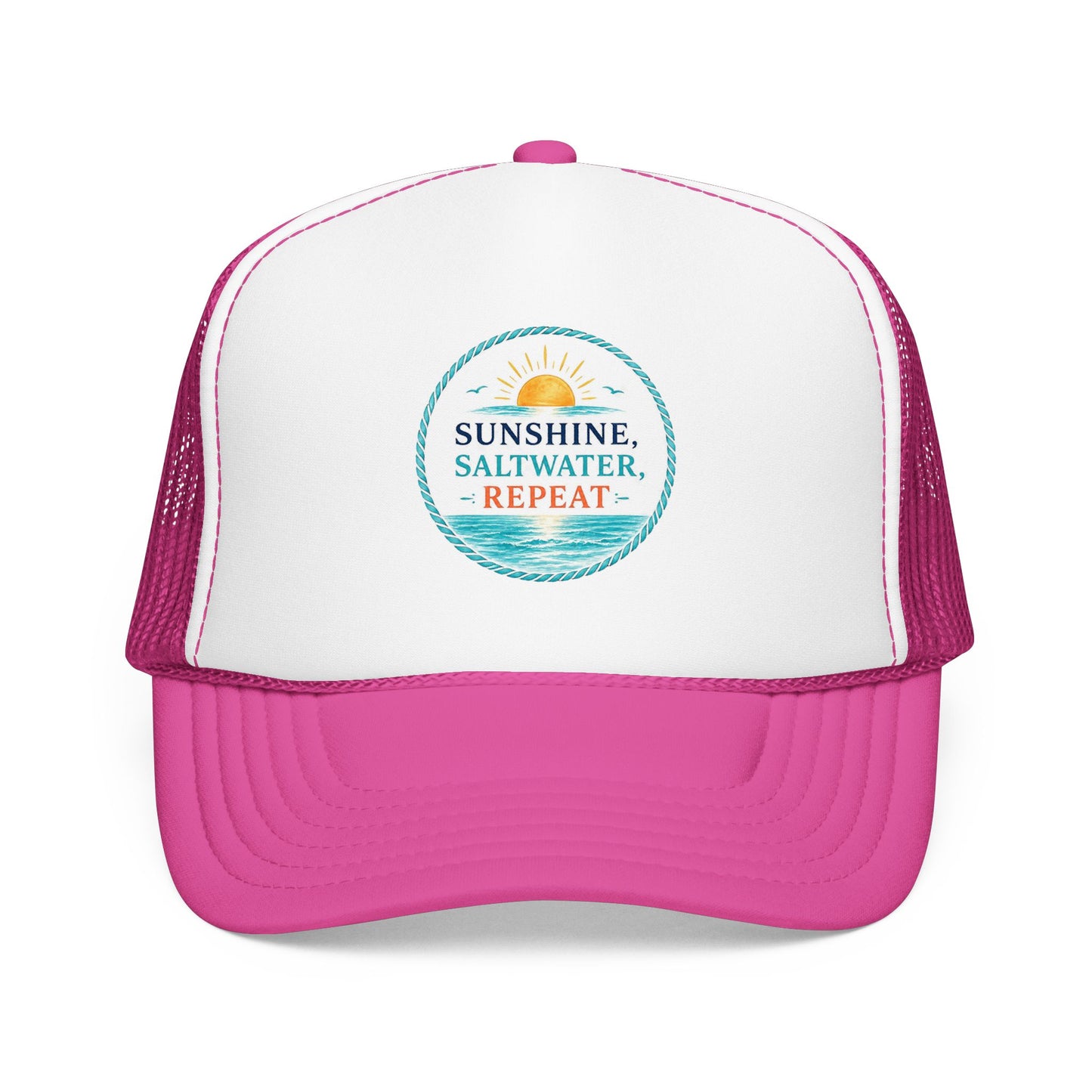 Sunshine, Saltwater, Repeat Trucker Hat