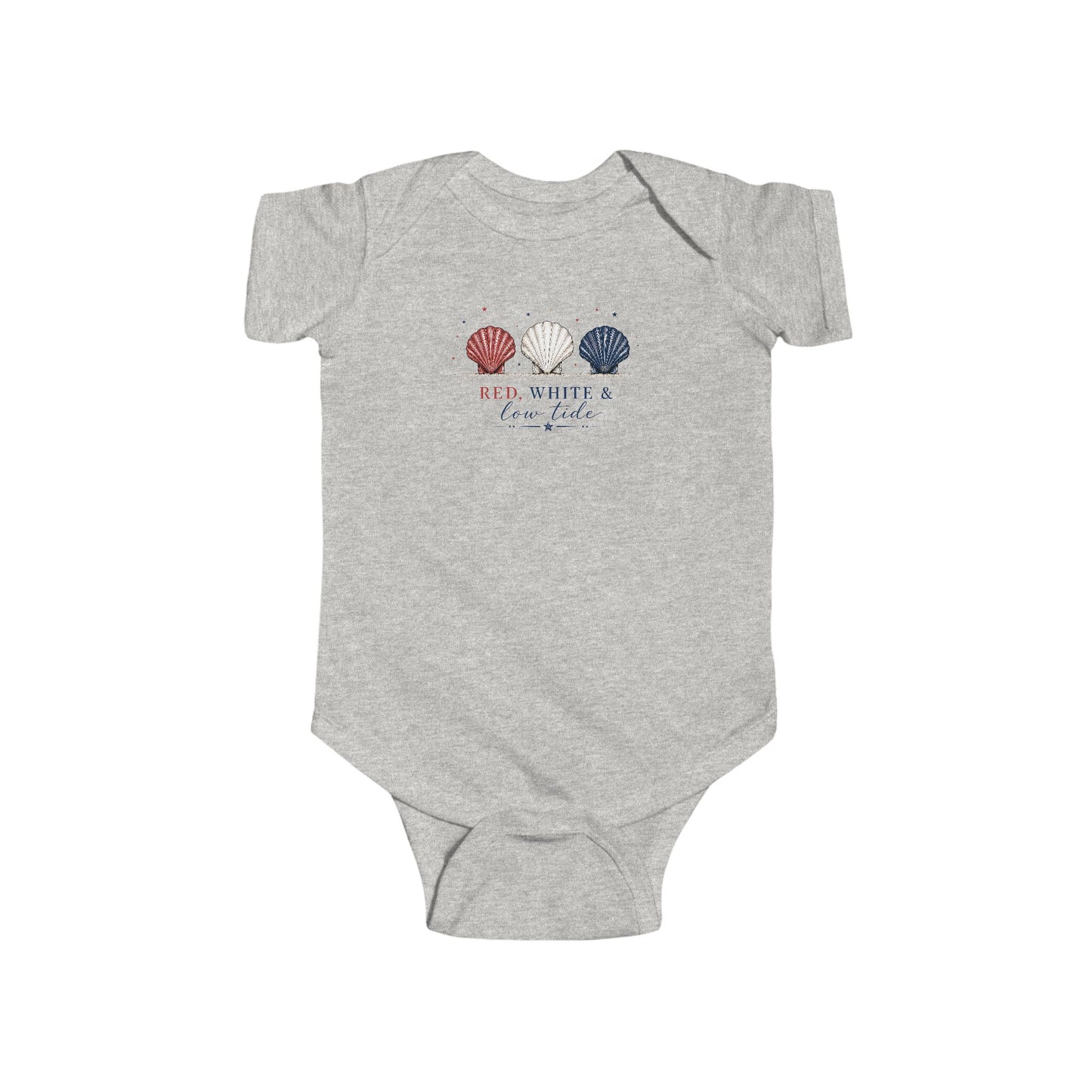 Red, White & Low Tide Baby Onesie
