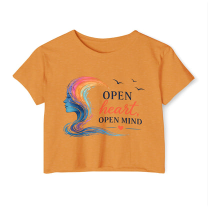 Open Heart, Open Mind  Crop Top