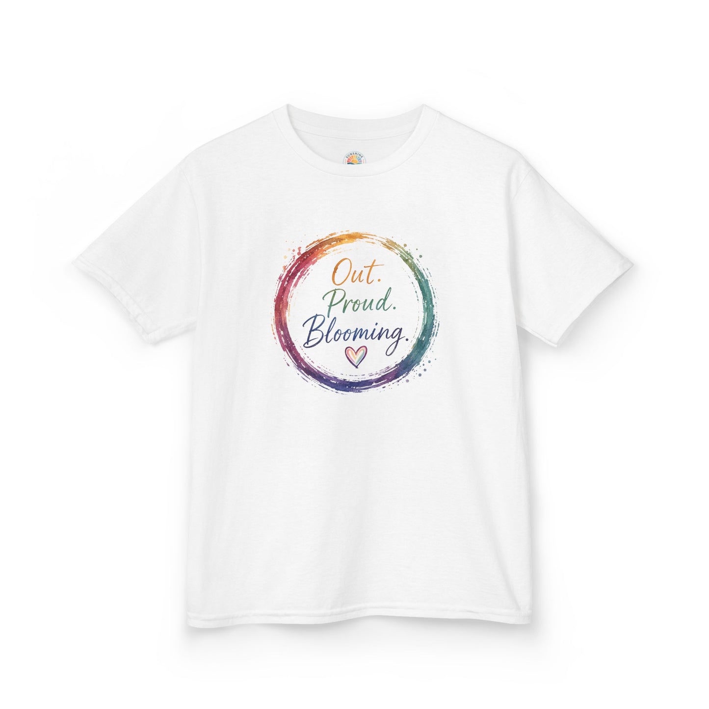 Out. Proud. Blooming. Kids Tee