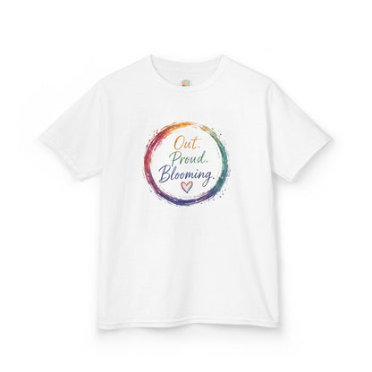 Out. Proud. Blooming. Kids Tee