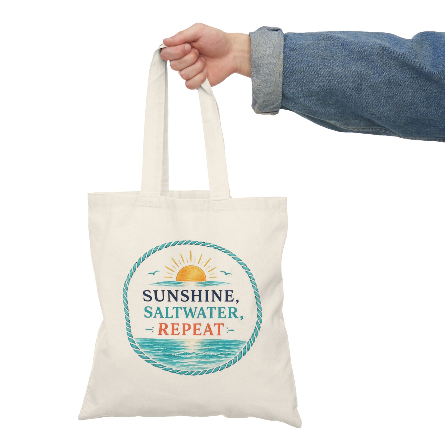 Sunshine, Saltwater, Repeat Tote Bag