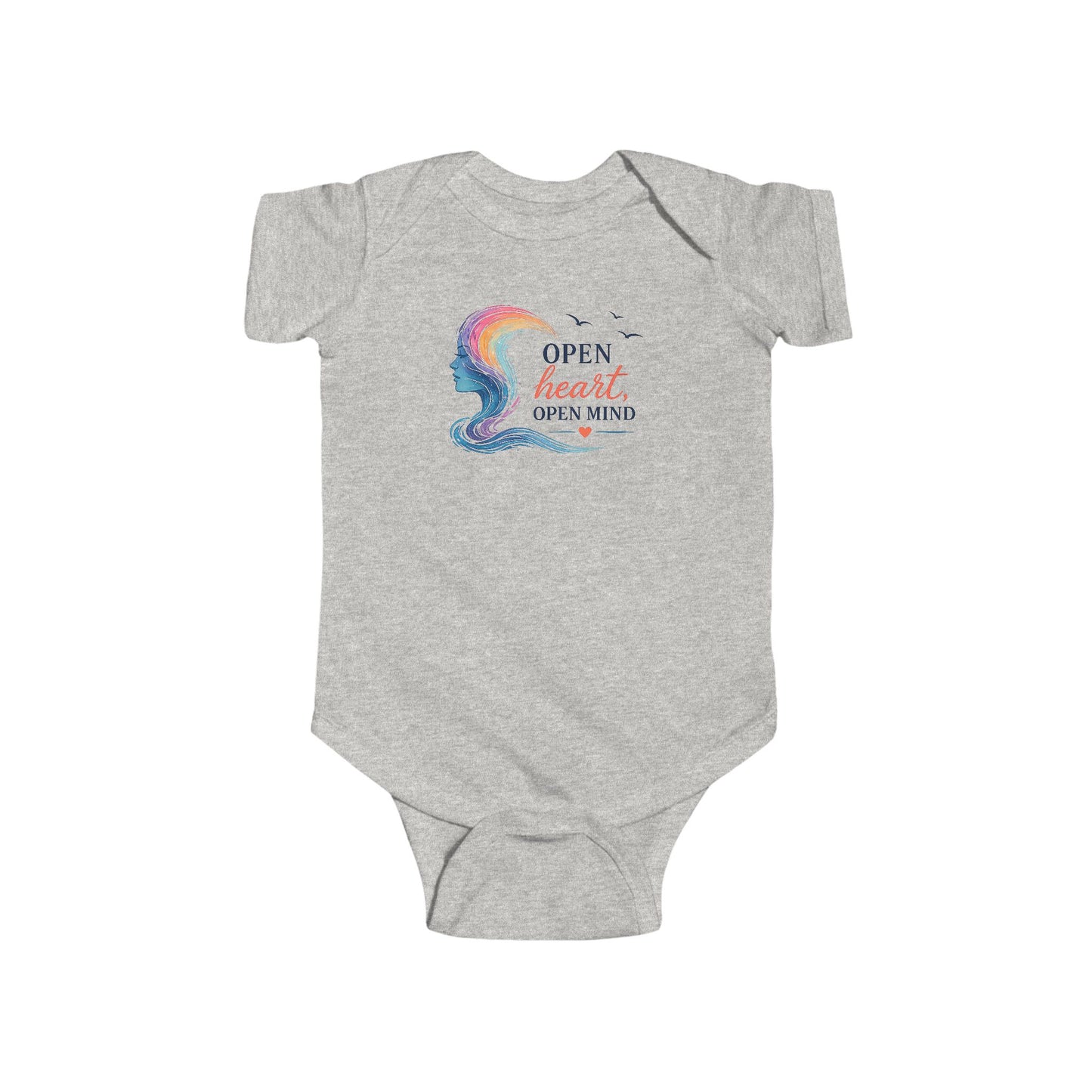 Open Heart Open Mind Baby Onesie