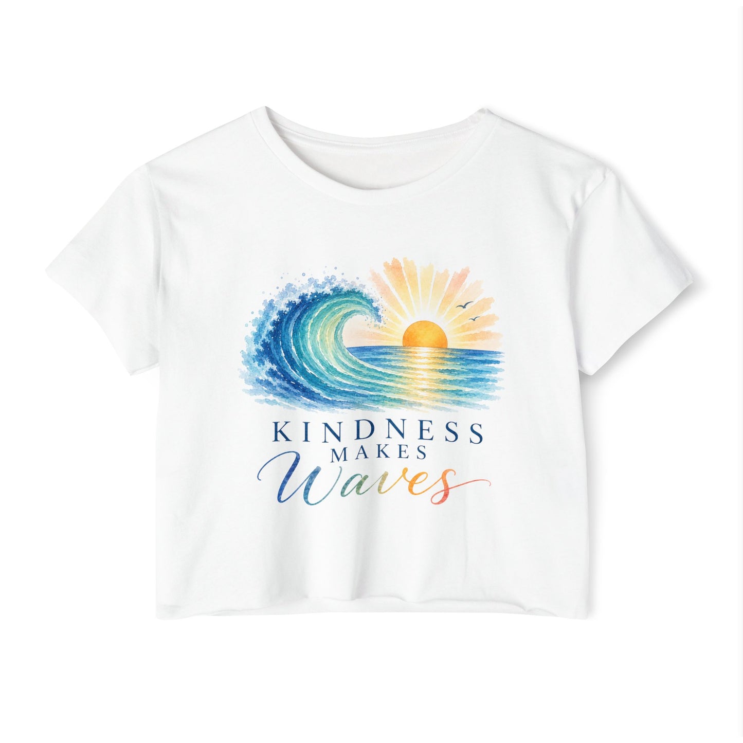 Kindness Makes Waves Crop Top