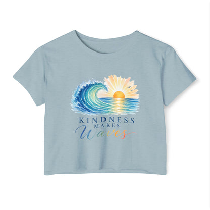Kindness Makes Waves Crop Top