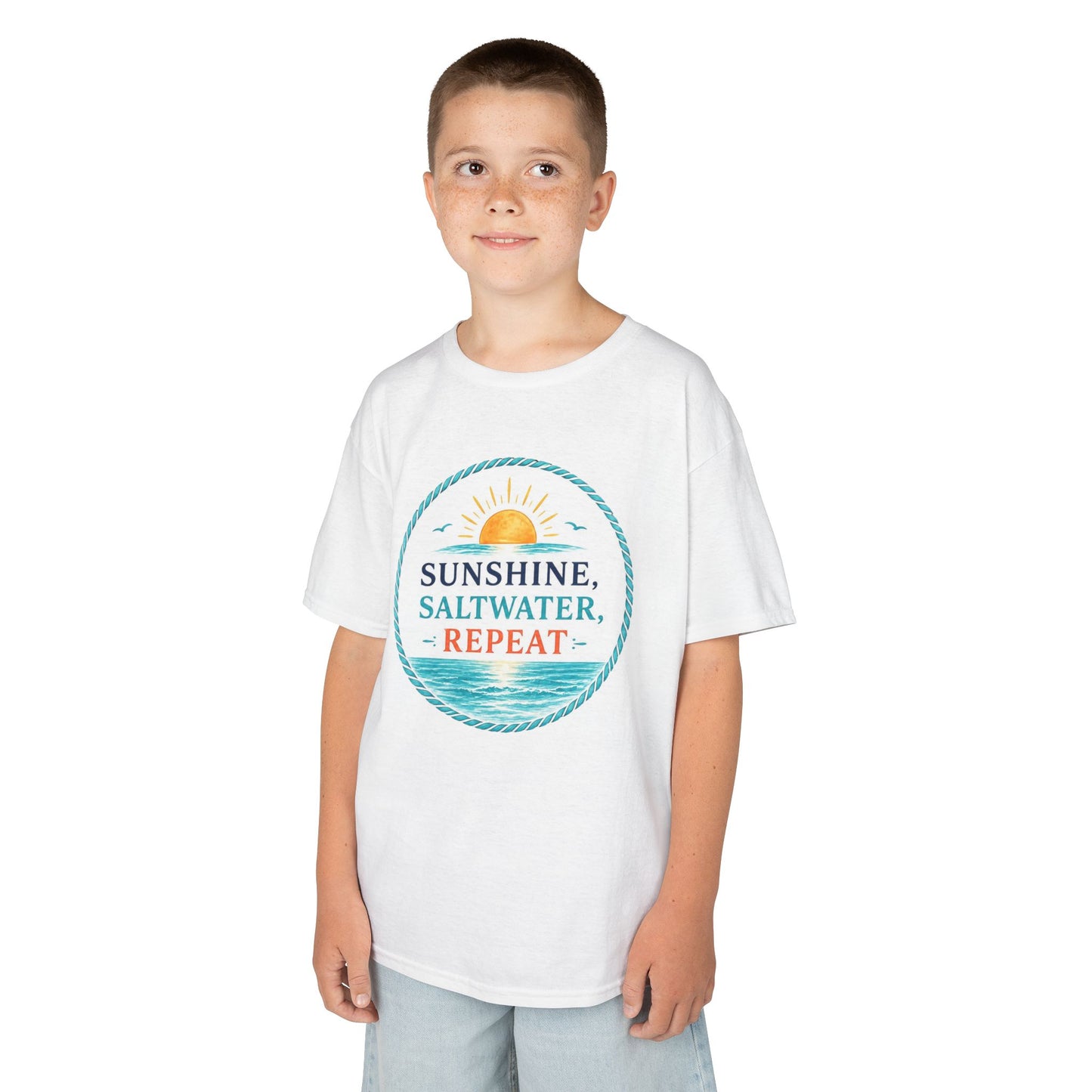 Sunshine, Saltwater, Repeat Kids Tee