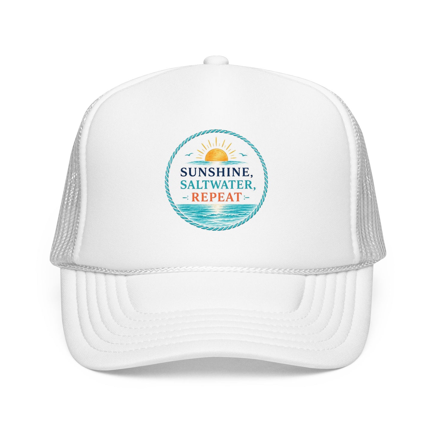 Sunshine, Saltwater, Repeat Trucker Hat