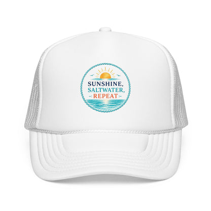 Sunshine, Saltwater, Repeat Trucker Hat