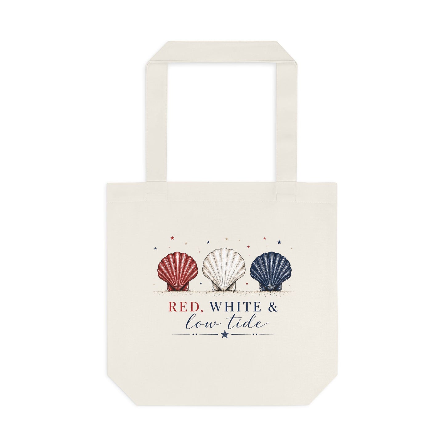 Red, White, & Low Tide Canvas Tote Bag