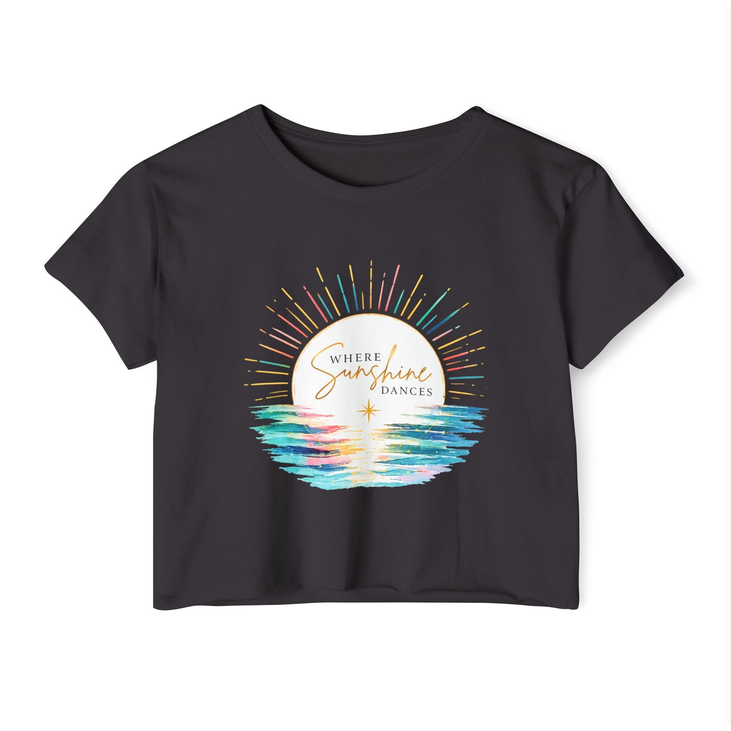 Where Sunshine Dances Crop Top
