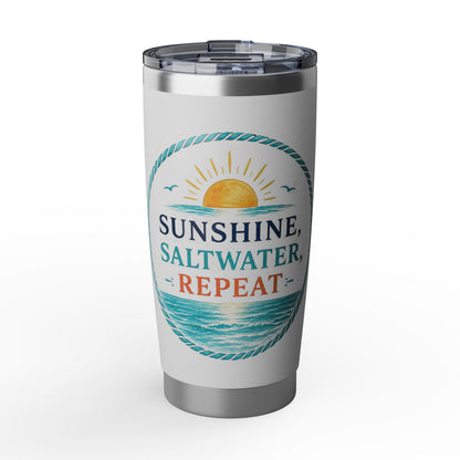 Sunshine, Saltwater, Repeat 20 oz Tumbler
