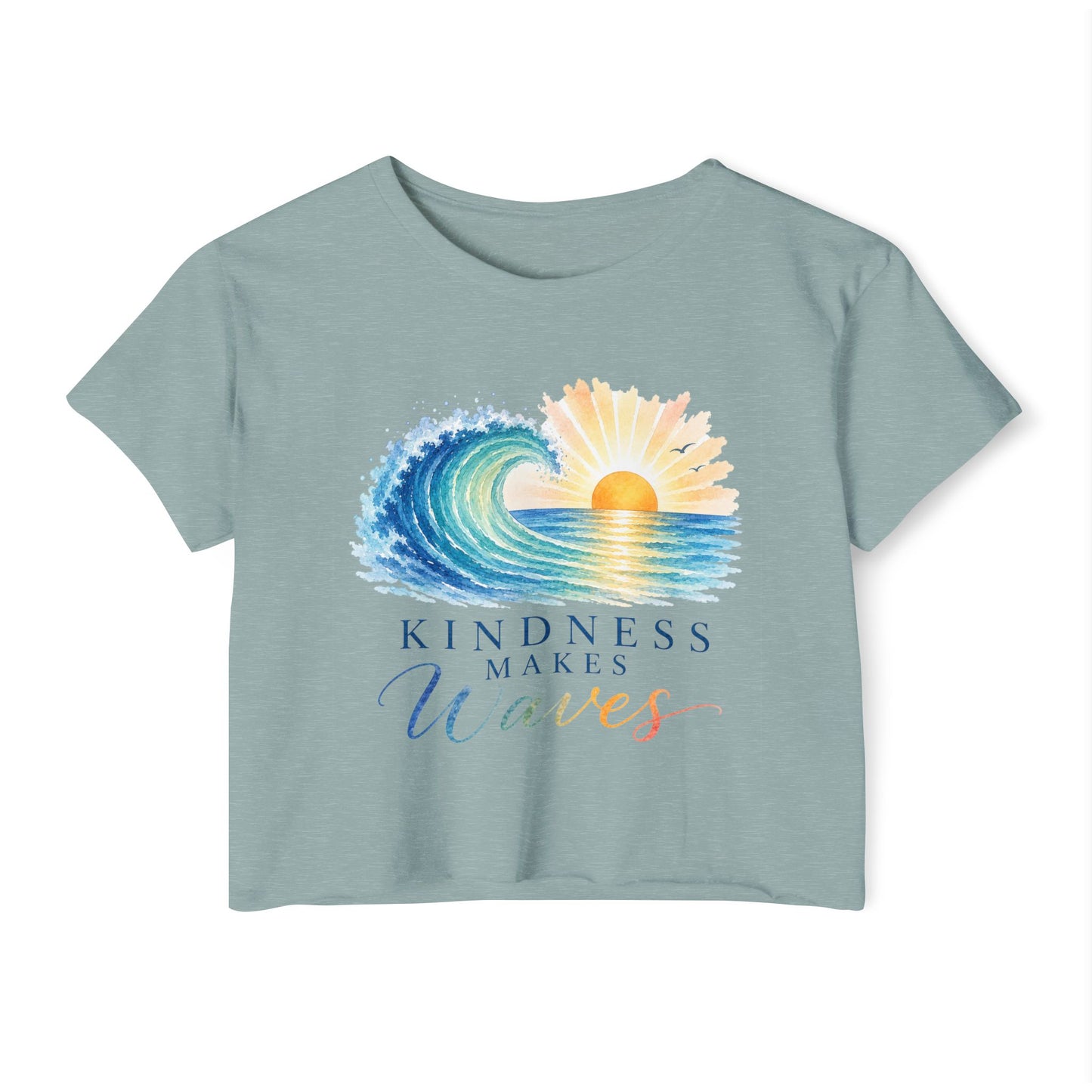 Kindness Makes Waves Crop Top