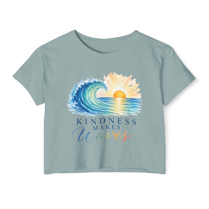 Kindness Makes Waves Crop Top