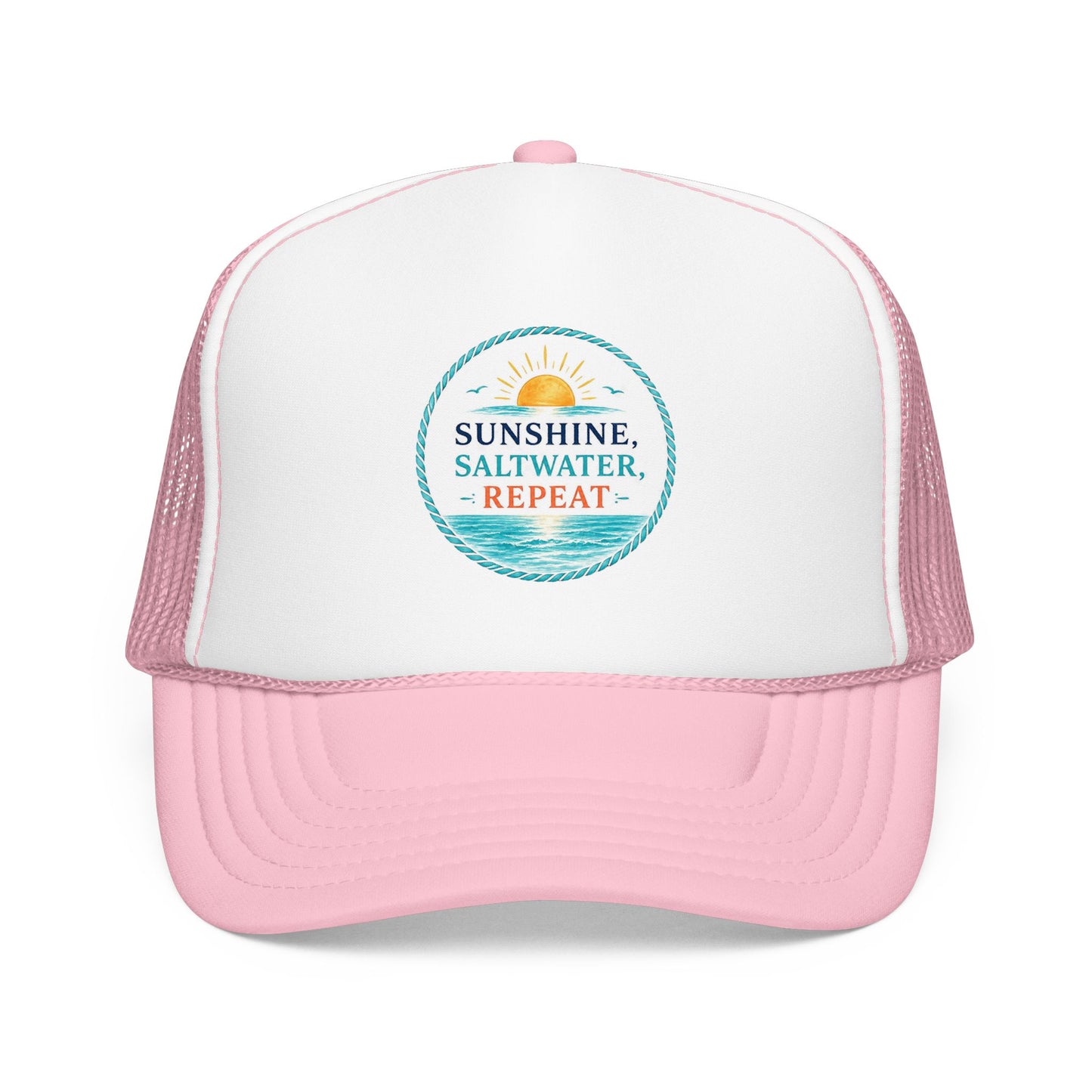 Sunshine, Saltwater, Repeat Trucker Hat