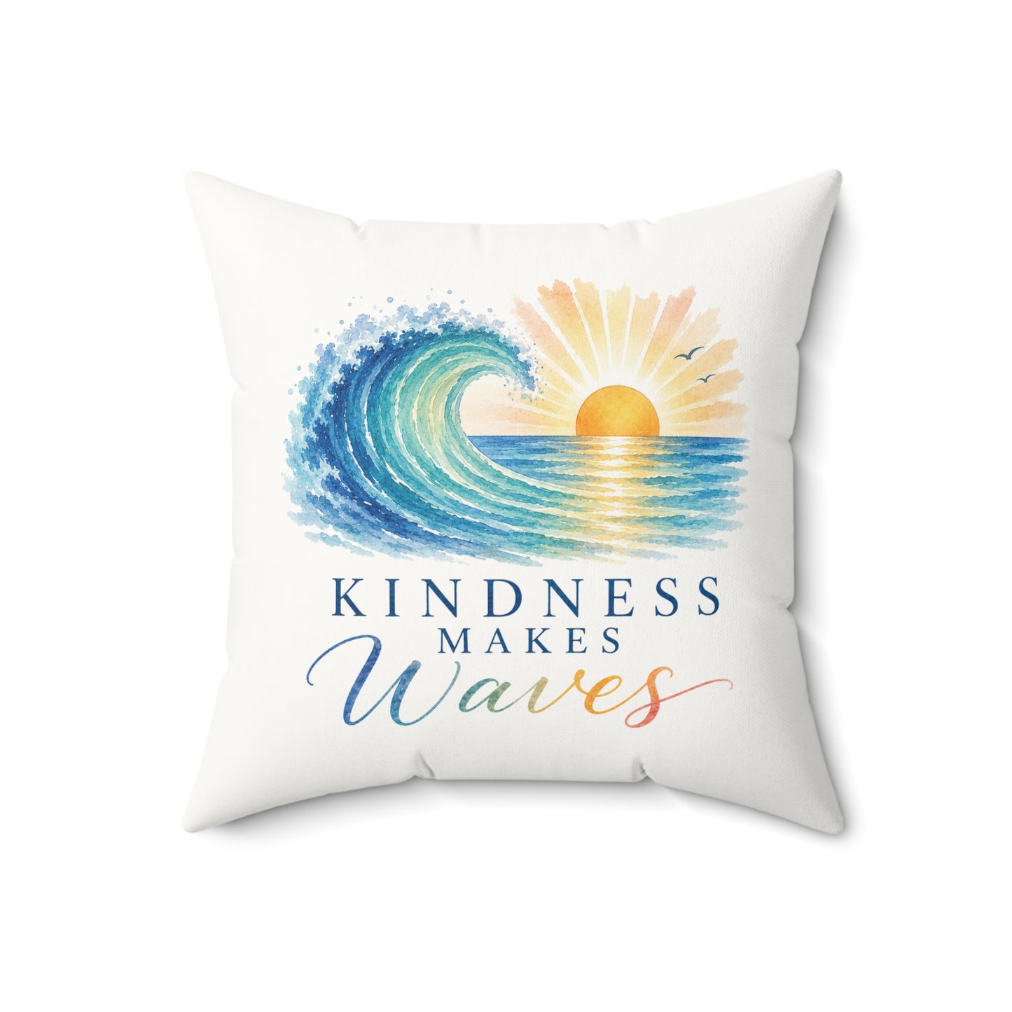 Kindness Makes Waves Throw Pillow