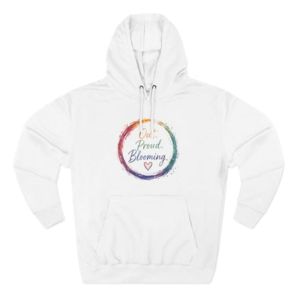 Out. Proud. Blooming. Mid-Heavyweight Hoodie
