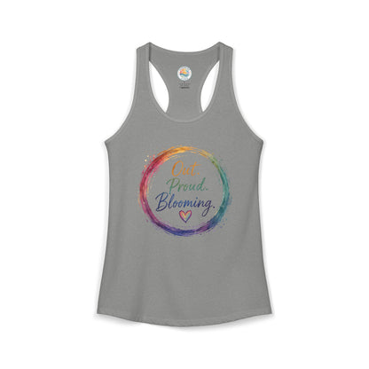 Out. Proud. Blooming. Women's Tank