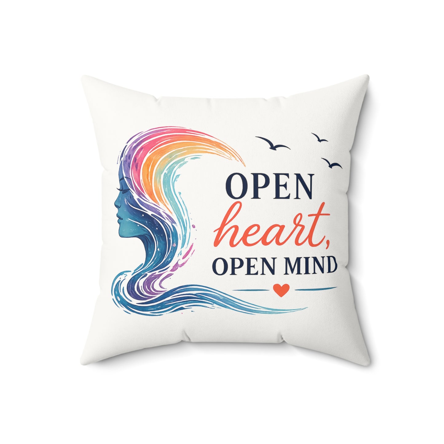Open Heart, Open Mind Throw Pillow