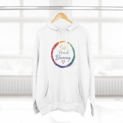 Out. Proud. Blooming. Mid-Heavyweight Hoodie