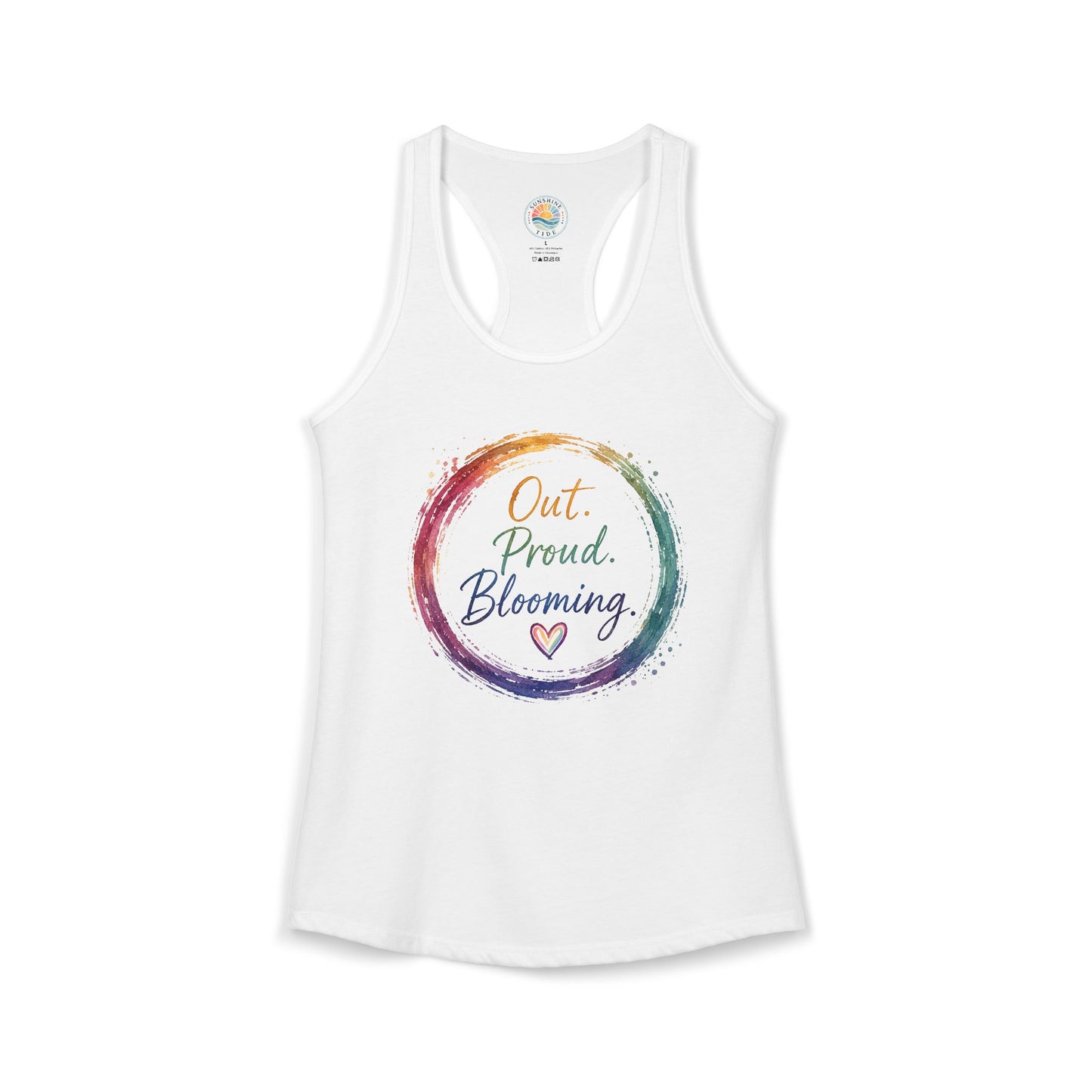 Out. Proud. Blooming. Women's Tank