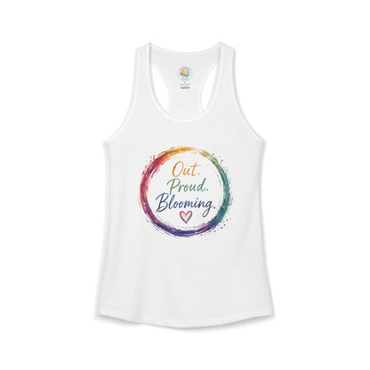 Out. Proud. Blooming. Women's Tank