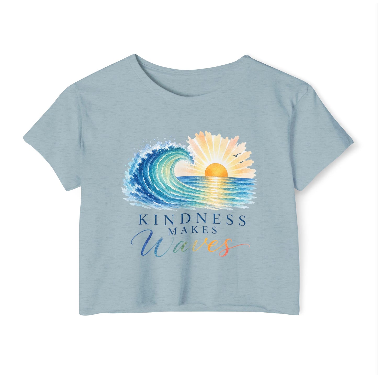 Kindness Makes Waves Crop Top