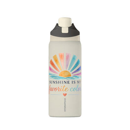 Sunshine Is My Favorite Color 32 oz Premium Hydrapeak Water Bottle