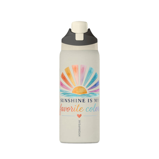 Sunshine Is My Favorite Color 32 oz Premium Hydrapeak Water Bottle