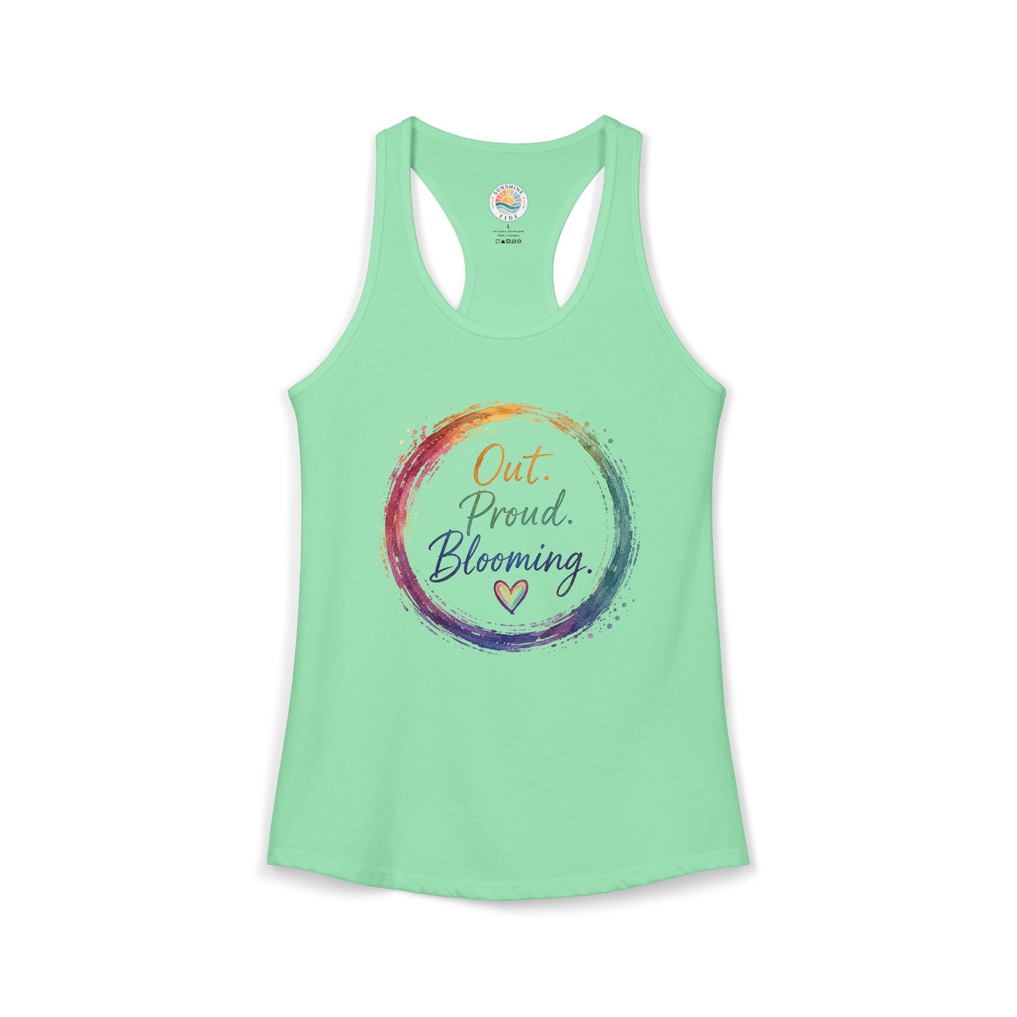 Out. Proud. Blooming. Women's Tank