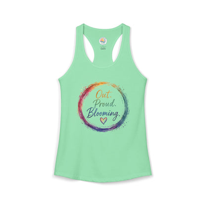 Out. Proud. Blooming. Women's Tank