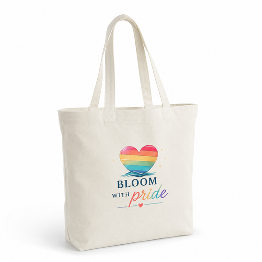 Bloom With Pride Canvas Tote Bag