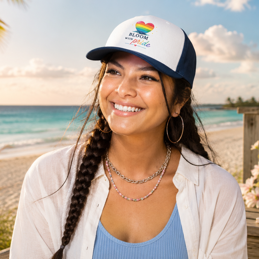 Bloom With Pride Trucker Hat