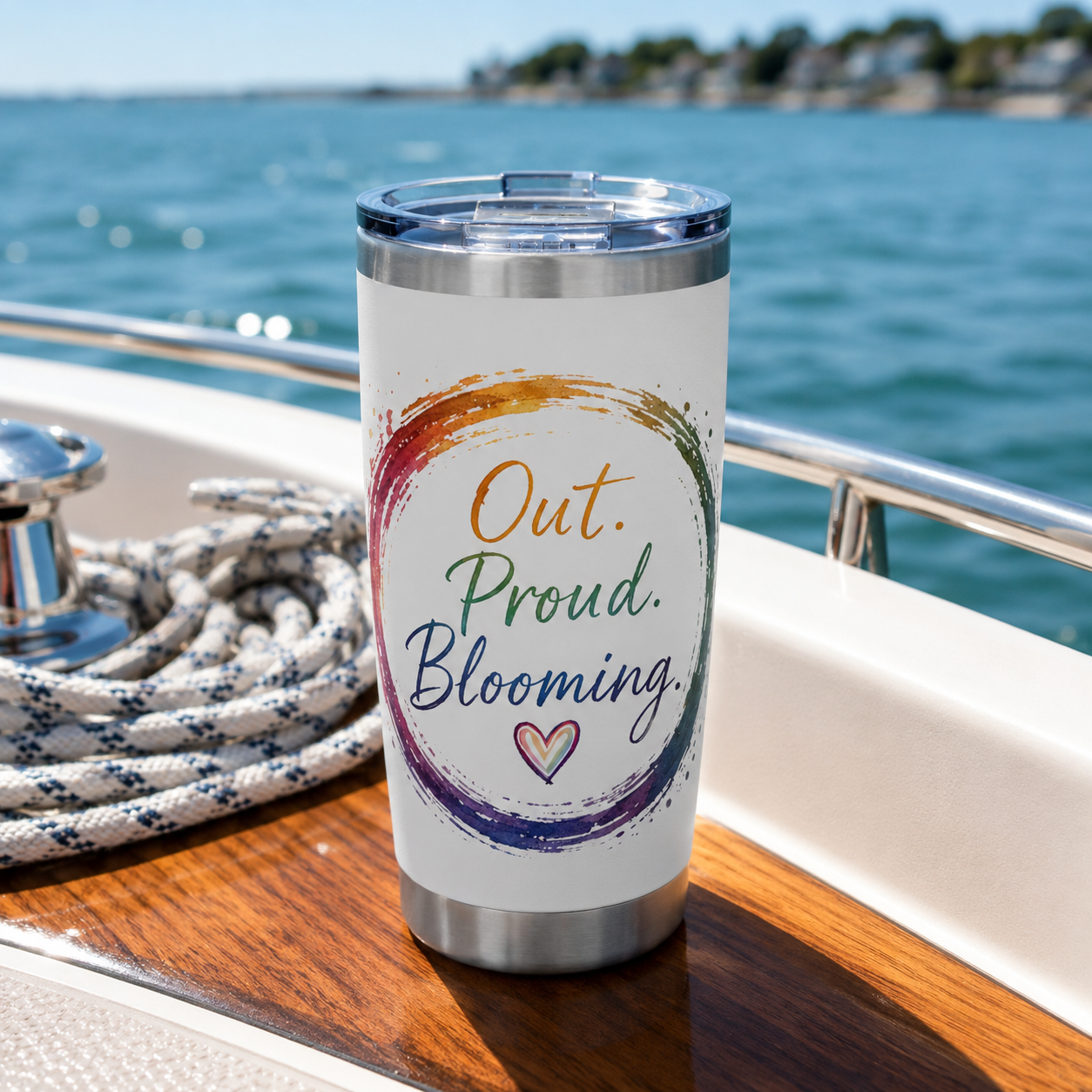 Out. Proud. Blooming. 20 oz Tumbler
